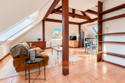 Loft mansardé lumineux au style rustique moderne