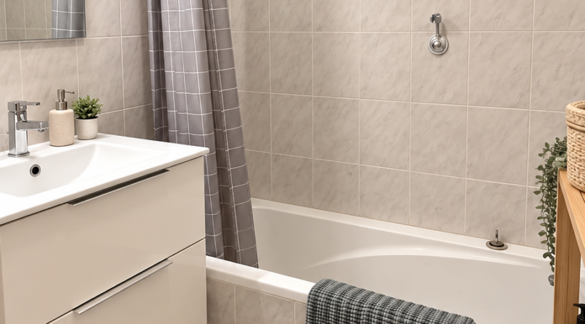Salle de bain moderne et apaisante